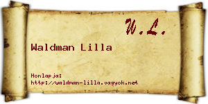 Waldman Lilla névjegykártya